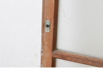 アンティーク建具　ペイント仕上げ限定　レトロな風合いが味わい深い横桟ガラス窓2枚セット(引き戸、ガラス戸)(R-064989)