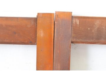 アンティーク建具　レトロな空間を引き立たせるガラス窓2枚セット(引き戸、ガラス戸)(R-064991)