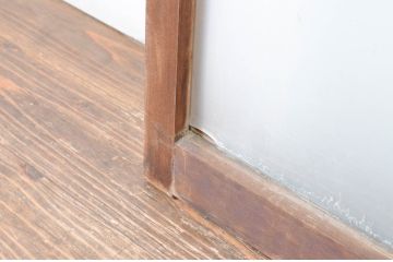アンティーク建具　レトロな空間を引き立たせるガラス窓2枚セット(引き戸、ガラス戸)(R-064991)