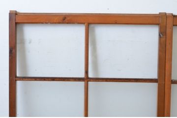 アンティーク建具　レトロな空間を引き立たせるガラス窓2枚セット(引き戸、ガラス戸)(R-064991)