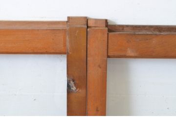 アンティーク建具　レトロな空間を引き立たせるガラス窓2枚セット(引き戸、ガラス戸)(R-064991)