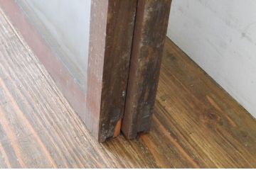 アンティーク建具　レトロな空間づくりにおすすめのガラス窓2枚セット(ガラス戸、引き戸)(R-064992)