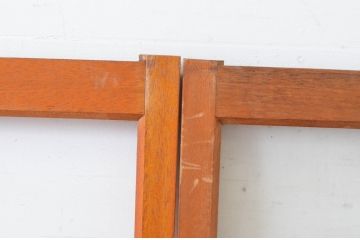 アンティーク建具　古き良き時代の趣を感じるガラス窓2枚セット(引き戸、ガラス戸)(R-064993)