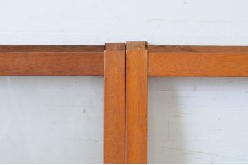 アンティーク建具　古き良き時代の趣を感じるガラス窓2枚セット(引き戸、ガラス戸)(R-064993)