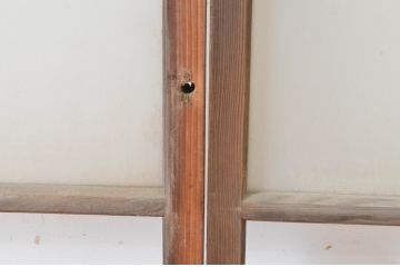 アンティーク建具　経年によって増した味わいが魅力的な横桟ガラス窓2枚セット(引き戸、ガラス戸)(R-064994)