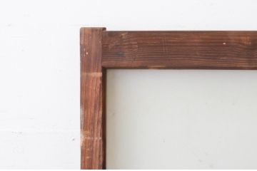 アンティーク建具　経年によって増した味わいが魅力的な横桟ガラス窓1枚(引き戸、ガラス戸)(R-064995)
