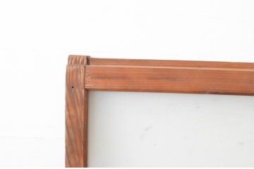 アンティーク建具　経年によって増した味わいが魅力的な横桟ガラス窓1枚(引き戸、ガラス戸)(R-064995)