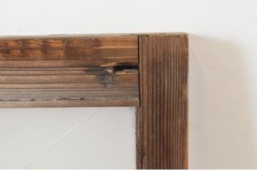 アンティーク建具　ペイント仕上げ限定　レトロな風合いが味わい深いガラス窓2枚セット(引き戸、ガラス戸)(R-064996)