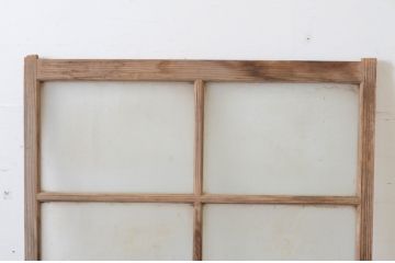アンティーク建具　経年を感じる風合いが味わい深いガラス窓1枚(引き戸、ガラス戸)(R-064997)