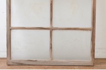 アンティーク建具　経年を感じる風合いが味わい深いガラス窓1枚(引き戸、ガラス戸)(R-064997)