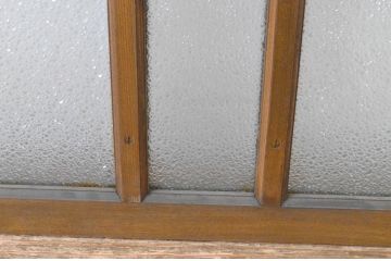 アンティーク建具　タモ材　シンプルながらも上質な造りが魅力的な明かり取り1枚(ガラス欄間、フィックス窓、明り取り)(R-065002)