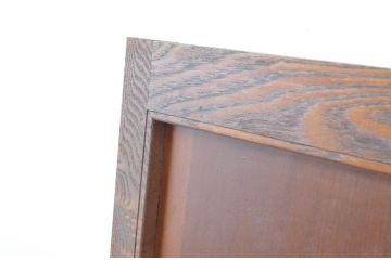 アンティーク建具　タモ材枠　落ち着いた色味が味わい深いシンプルな板戸窓4枚セット(引き戸)(R-065008)