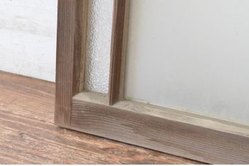 アンティーク建具　レトロな空間を引き立たせる小さな窓2枚セット(引き戸、ガラス戸)(R-065009)