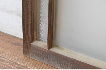 アンティーク建具　レトロな空間を引き立たせる小さな窓2枚セット(引き戸、ガラス戸)(R-065010)