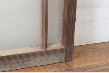 アンティーク建具　レトロな空間を引き立たせる小さな窓2枚セット(引き戸、ガラス戸)(R-065010)