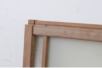 アンティーク建具　レトロな空間を引き立たせる小さな窓2枚セット(引き戸、ガラス戸)(R-065010)