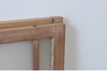 アンティーク建具　レトロな空間を引き立たせる小さな窓2枚セット(引き戸、ガラス戸)(R-065010)