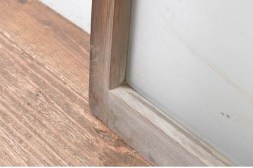 アンティーク建具　経年によって増した味わいが魅力的な横桟ガラス窓1枚(引き戸、ガラス戸)(R-065013)