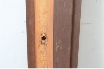 ビンテージ建具　シンプルなデザインが取り入れやすいガラス窓2枚セット(引き戸、ガラス戸、ヴィンテージ)(R-065014)