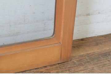 ビンテージ建具　シンプルなデザインが取り入れやすいガラス窓2枚セット(引き戸、ガラス戸、ヴィンテージ)(R-065014)