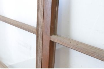 アンティーク建具　どこか懐かしい雰囲気を感じる横桟のガラス窓4枚セット(引き戸、ガラス戸)(R-065015)