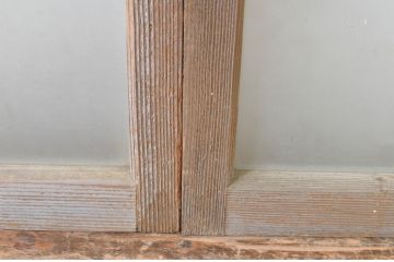 アンティーク建具　どこか懐かしい雰囲気を感じる横桟のガラス窓4枚セット(引き戸、ガラス戸)(R-065015)