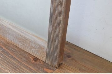 アンティーク建具　どこか懐かしい雰囲気を感じる横桟のガラス窓4枚セット(引き戸、ガラス戸)(R-065015)