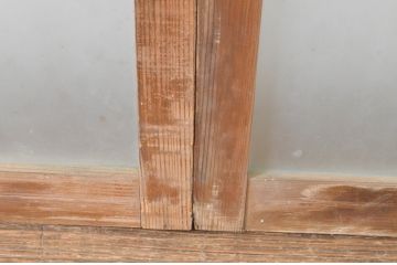 アンティーク建具　どこか懐かしい雰囲気を感じる横桟のガラス窓4枚セット(引き戸、ガラス戸)(R-065015)