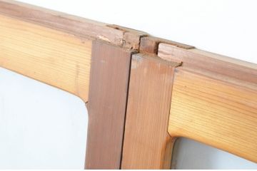 ビンテージ建具　シンプルでどんなお部屋にも合わせやすい大判ガラスの窓4枚セット(引き戸、ガラス戸、ヴィンテージ)(R-065017)
