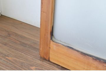 ビンテージ建具　シンプルでどんなお部屋にも合わせやすい大判ガラスの窓4枚セット(引き戸、ガラス戸、ヴィンテージ)(R-065017)
