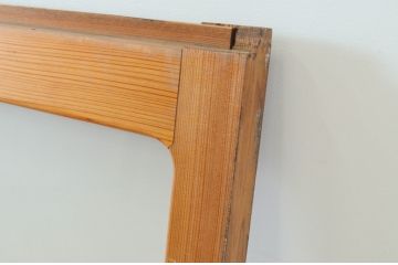 ビンテージ建具　シンプルでどんなお部屋にも合わせやすい大判ガラスの窓4枚セット(引き戸、ガラス戸、ヴィンテージ)(R-065017)