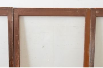 ビンテージ建具　シンプルでどんなお部屋にも合わせやすい大判ガラスの窓4枚セット(引き戸、ガラス戸、ヴィンテージ)(R-065018)