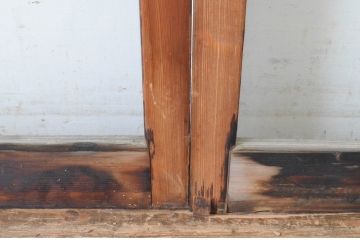 ビンテージ建具　シンプルでどんなお部屋にも合わせやすい大判ガラスの窓4枚セット(引き戸、ガラス戸、ヴィンテージ)(R-065018)