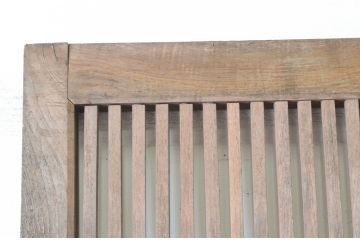 アンティーク建具　総栗材　歴史を刻んだ風合いが趣のある格子蔵戸1枚(格子戸、玄関戸、引き戸)(R-065021)