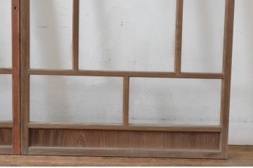 アンティーク建具　大正ロマン　ノスタルジックな雰囲気を醸し出すガラス窓2枚セット(ガラス戸、引き戸)(R-065025)