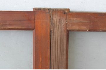 アンティーク建具　大正ロマン　ノスタルジックな雰囲気を醸し出すガラス窓2枚セット(ガラス戸、引き戸)(R-065025)