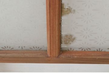 アンティーク建具　大正ロマン　ノスタルジックな雰囲気を醸し出すガラス窓2枚セット(ガラス戸、引き戸)(R-065025)