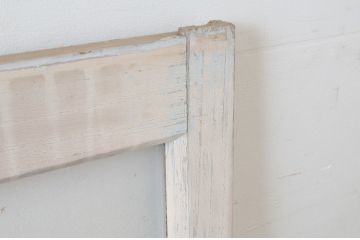 アンティーク建具　ペイント仕上げ限定　シンプルなデザインでどんなお部屋にも取り入れやすいガラス窓2枚セット(ガラス戸、引き戸)(R-065026)