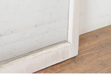 アンティーク建具　ペイント仕上げ限定　シンプルなデザインでどんなお部屋にも取り入れやすいガラス窓2枚セット(ガラス戸、引き戸)(R-065026)
