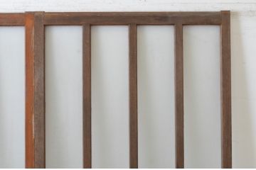 アンティーク建具　レトロな雰囲気づくりにおすすめのシンプルな玄関戸2枚セット(ガラス戸、引き戸)(R-065028)