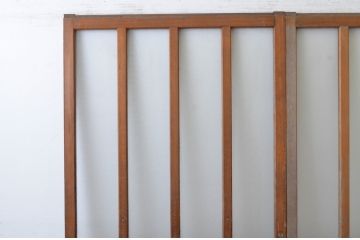 アンティーク建具　レトロな雰囲気づくりにおすすめのシンプルな玄関戸2枚セット(ガラス戸、引き戸)(R-065028)