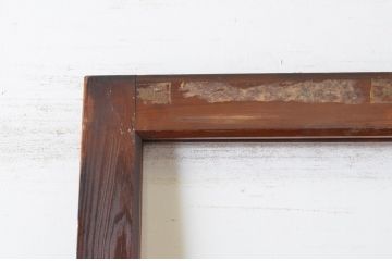 アンティーク建具　上品な印象のモールディングが素敵なドア1枚(ガラス戸、ガラス扉)(R-065029)