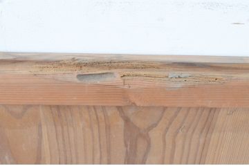アンティーク建具　杉材　味わい深いシンプルな板戸窓4枚セット(引き戸)(R-065031)