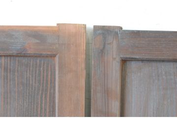 アンティーク建具　杉材　味わい深いシンプルな板戸窓4枚セット(引き戸)(R-065032)
