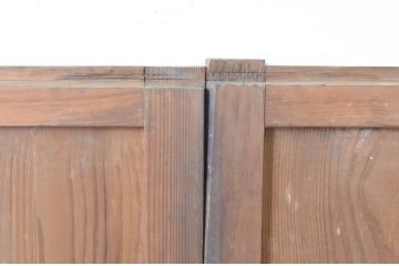 アンティーク建具　杉材　味わい深いシンプルな板戸窓4枚セット(引き戸)(R-065032)
