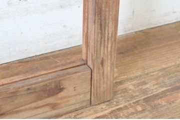 アンティーク建具　レトロなモールガラス入りのガラス窓2枚セット(引き戸、ガラス戸)(R-065034)