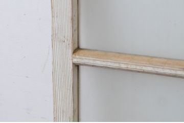 アンティーク建具　ペイント仕上げ限定　ペンキの剥げたガラス窓2枚セット(引き戸、ガラス戸)(R-065035)