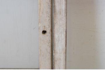 アンティーク建具　ペイント仕上げ限定　ペンキの剥げたガラス窓2枚セット(引き戸、ガラス戸)(R-065035)