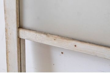 アンティーク建具　ペイント仕上げ限定　ペンキの剥げたガラス窓2枚セット(引き戸、ガラス戸)(R-065035)