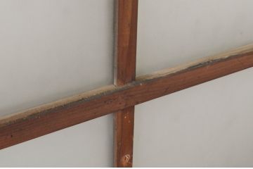 アンティーク建具　古い木味のガラス窓4枚セット(ガラス戸、引き戸)(R-065036)